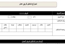 نموذج تشكيل فريق عمل للشركات والمؤسسات