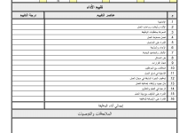 نموذج تقييم الأداء الوظيفي