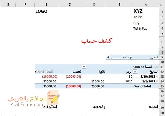 تحميل نموذج كشف حساب بنكي 3 مقتطف من نموذج كشف حساب بنكي (تقرير كشف حساب)