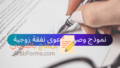 نموذج وصيغة دعوى نفقة زوجية جاهز للتحميل 4 نموذج دعوى نفقة زوجية