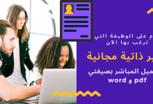 تحميل نموذج سيرة ذاتية فارغ pdf
