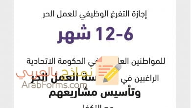 برنامج إجازة التفرغ للعمل الحر في الإمارات - برنامج نافس Nafis 45 برنامج إجازة التفرغ للعمل الحر في الإمارات - برنامج نافس