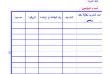نموذج استمارة تسجيل دورة تدريبية