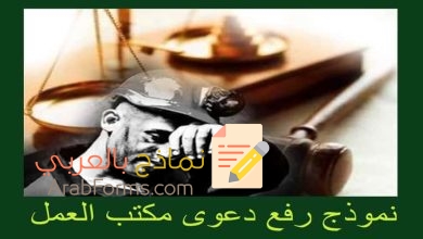 نموذج دعوى إلى مكتب العمل جاهز للطباعة 9 نموذج رفع دعوى مكتب العمل
