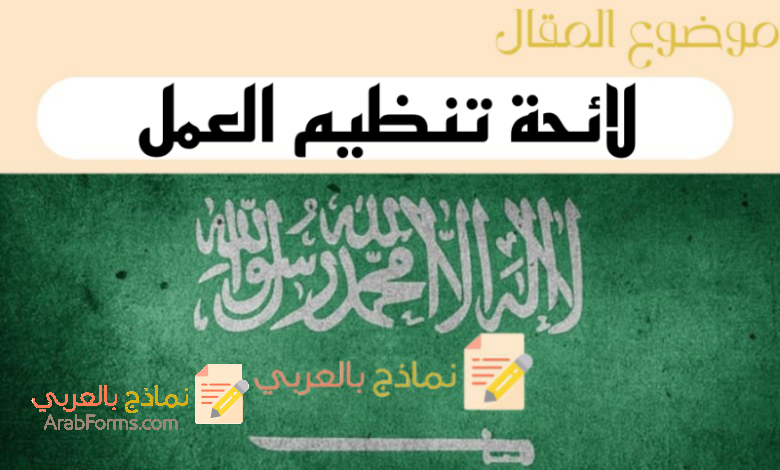 تحميل نموذج لائحة تنظيم العمل pdf و doc جاهز للتعبئة 5 دليل صياغة لائحة تنظيم العمل pdf