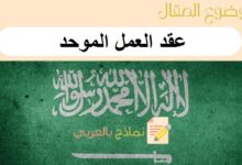 دليل شامل حول عقد العمل الموحد و3 نماذج احترافية من نماذج بالعربي 17 عقد العمل الموحد