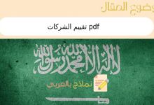نموذج تقييم الشركات pdf