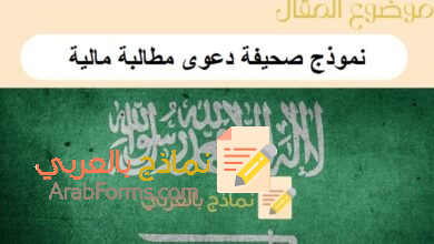 نموذج صحيفة دعوى مطالبة مالية: دليل شامل 25 نموذج صحيفة دعوى مطالبة مالية