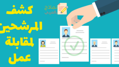 كشف المرشحين لمقابلة عمل