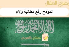 نموذج رفع مطالبة ولاء
